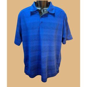 Niked Dri-Fit Mens Blue Striped Large Polo